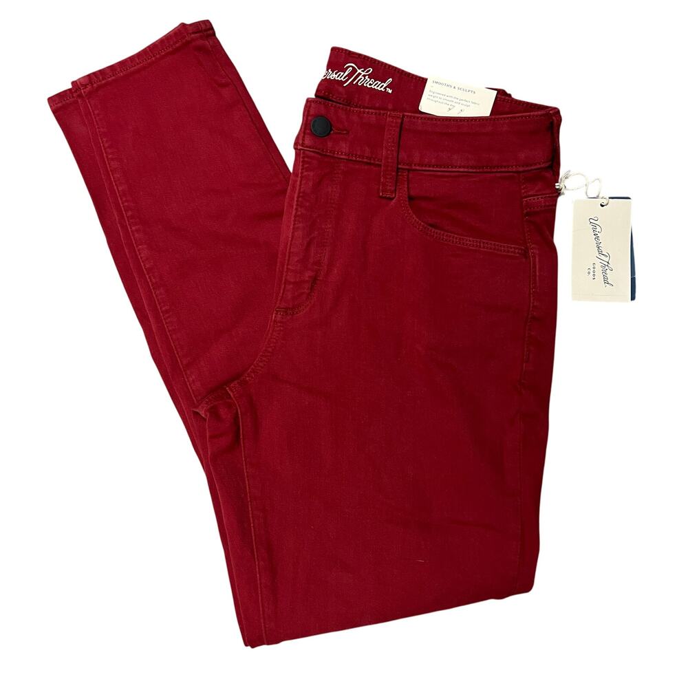 Universal Thread Women's Red High-Rise Skinny Jeans - Size 4-27R - NWT